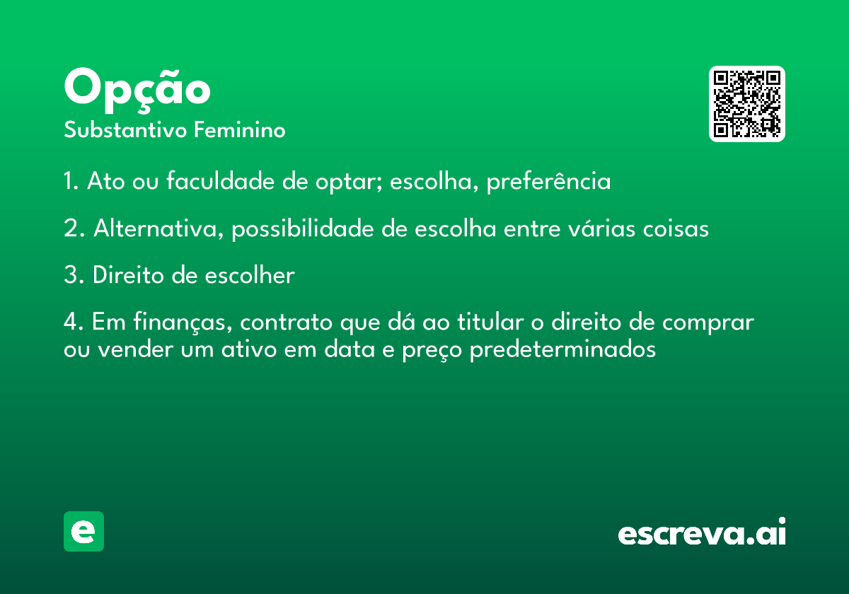 opção