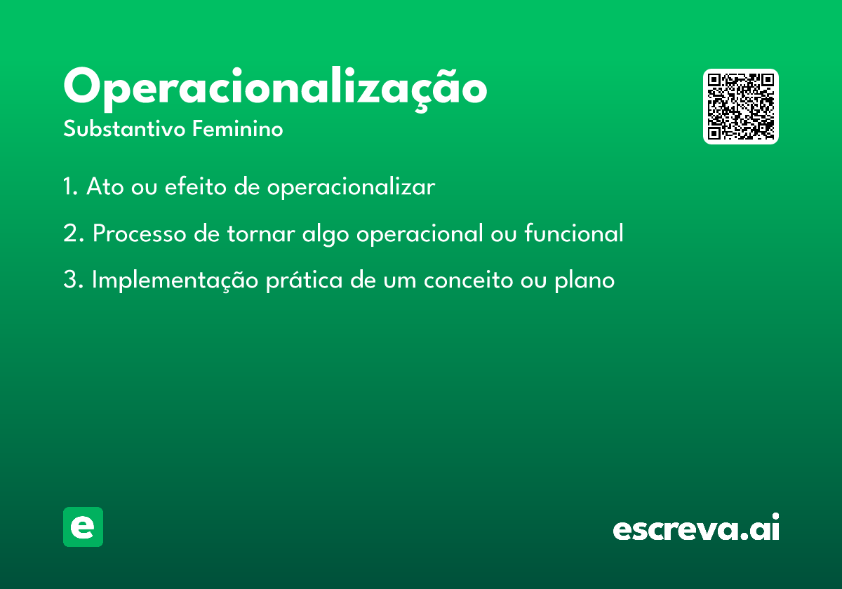operacionalização