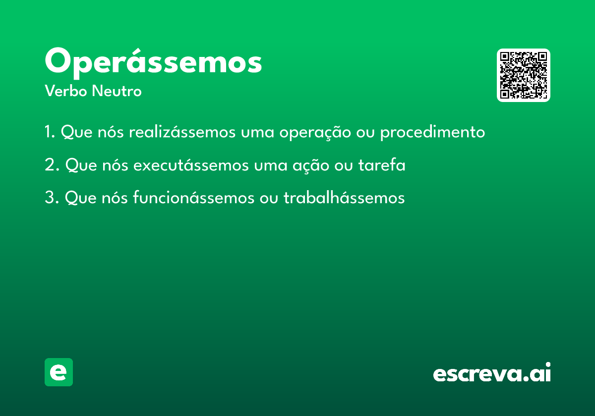 operássemos