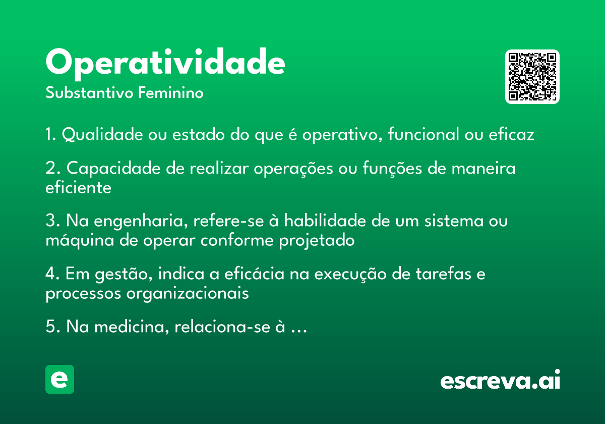 operatividade