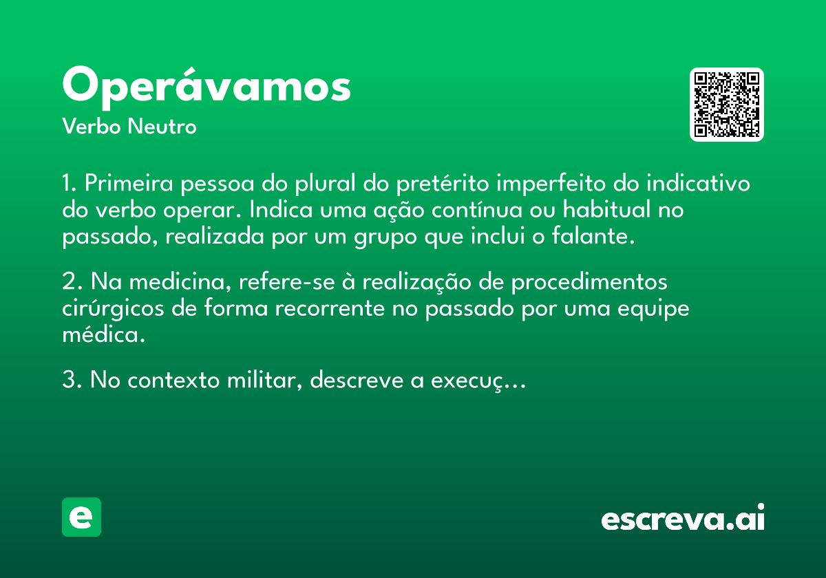 operávamos