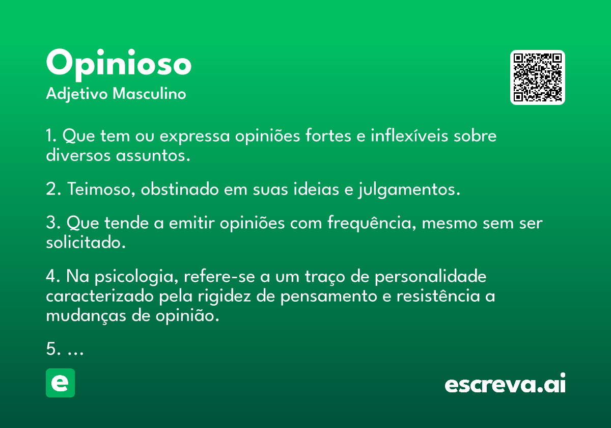 opinioso
