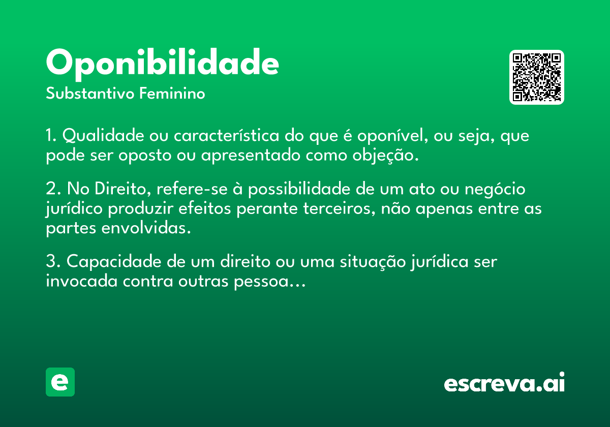 oponibilidade
