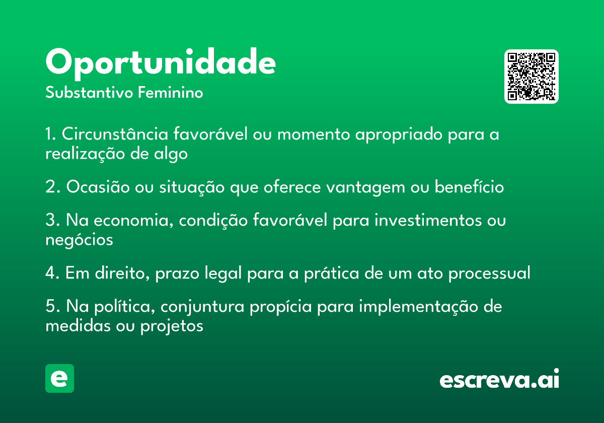 oportunidade
