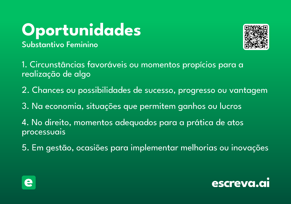 oportunidades