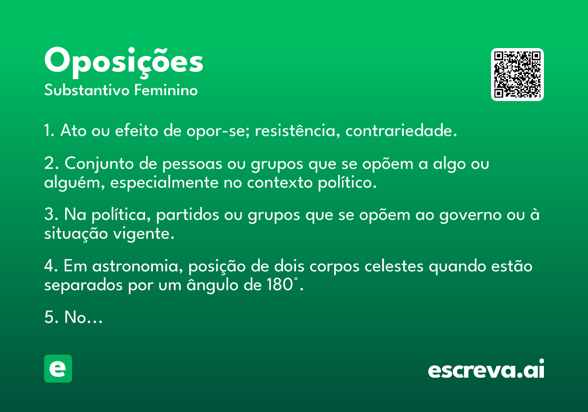 oposições