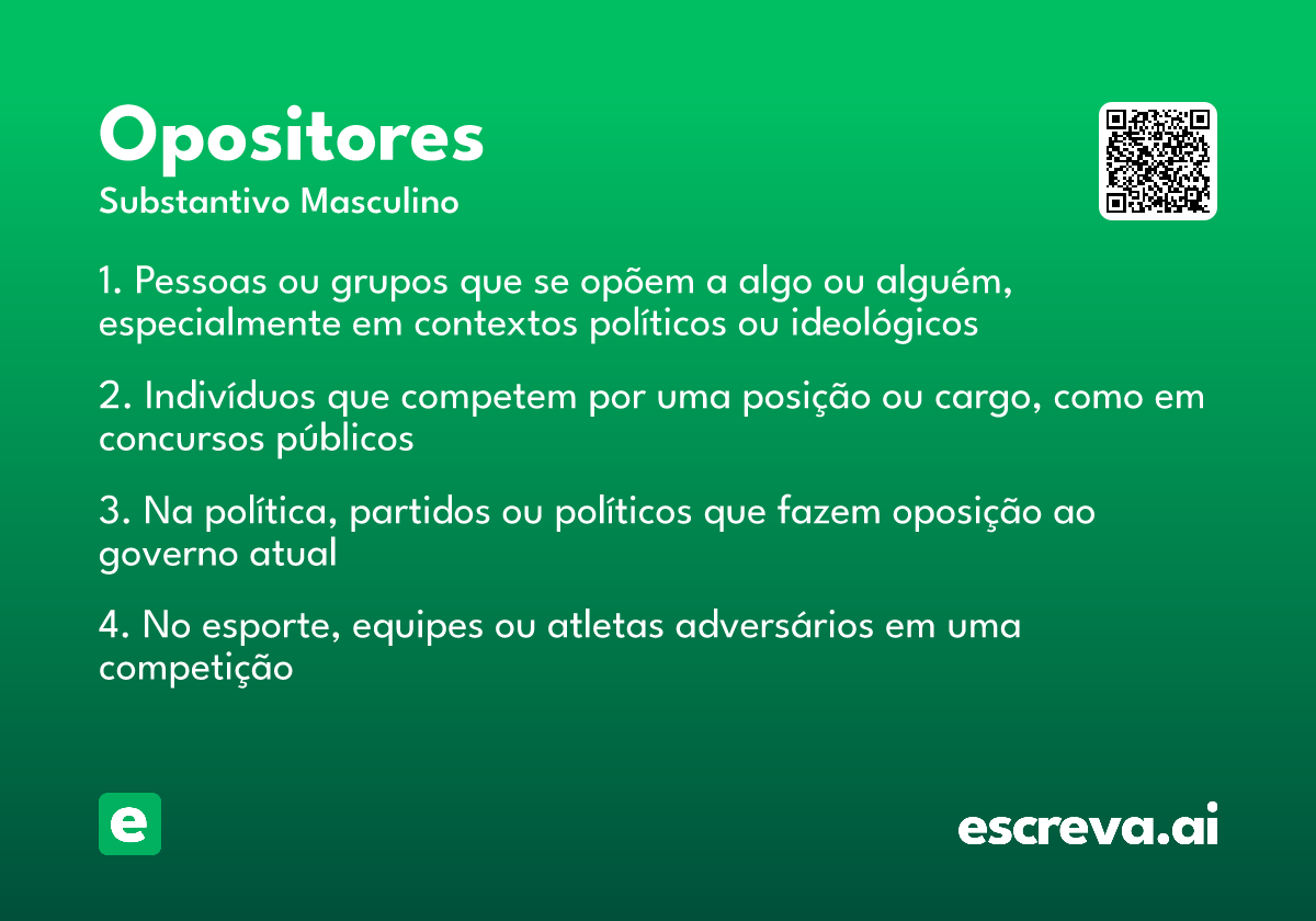 opositores