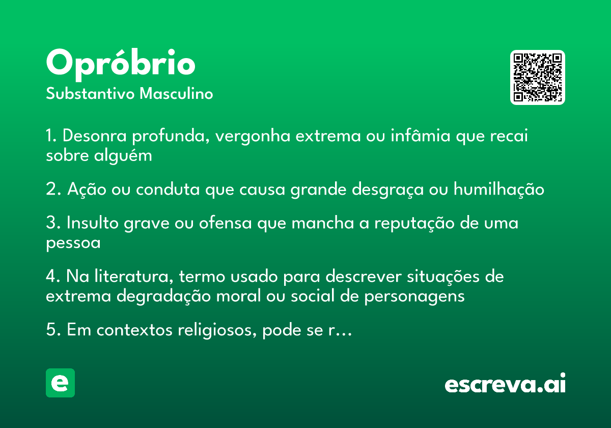 opróbrio