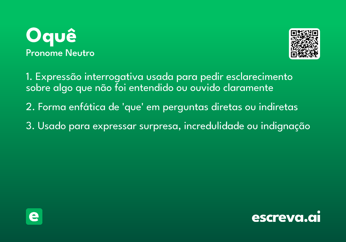 oquê