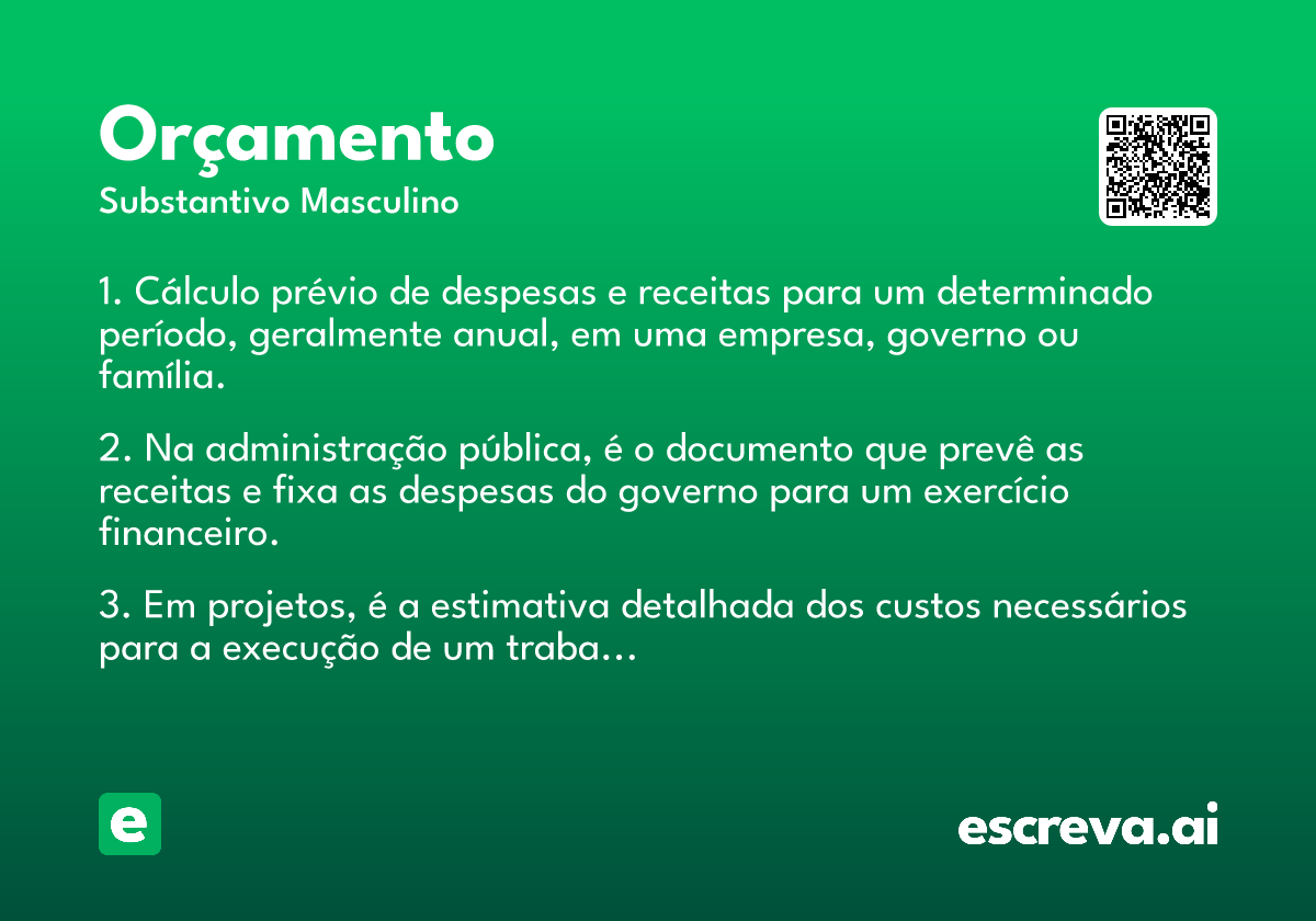 orçamento