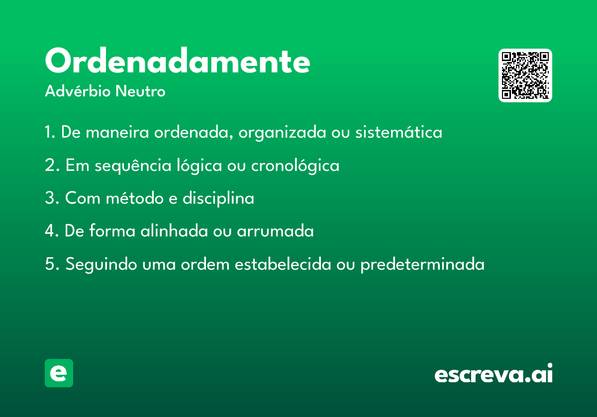 ordenadamente