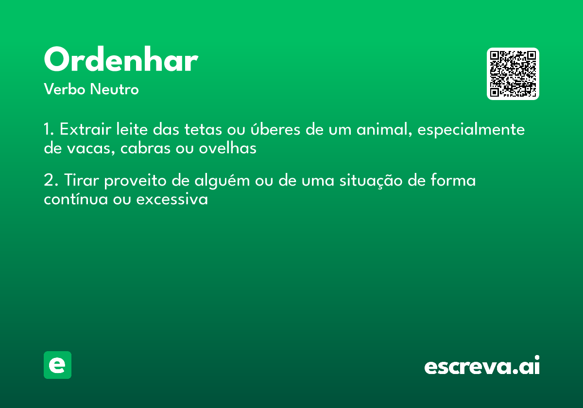 ordenhar
