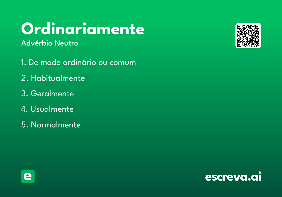 ordinariamente