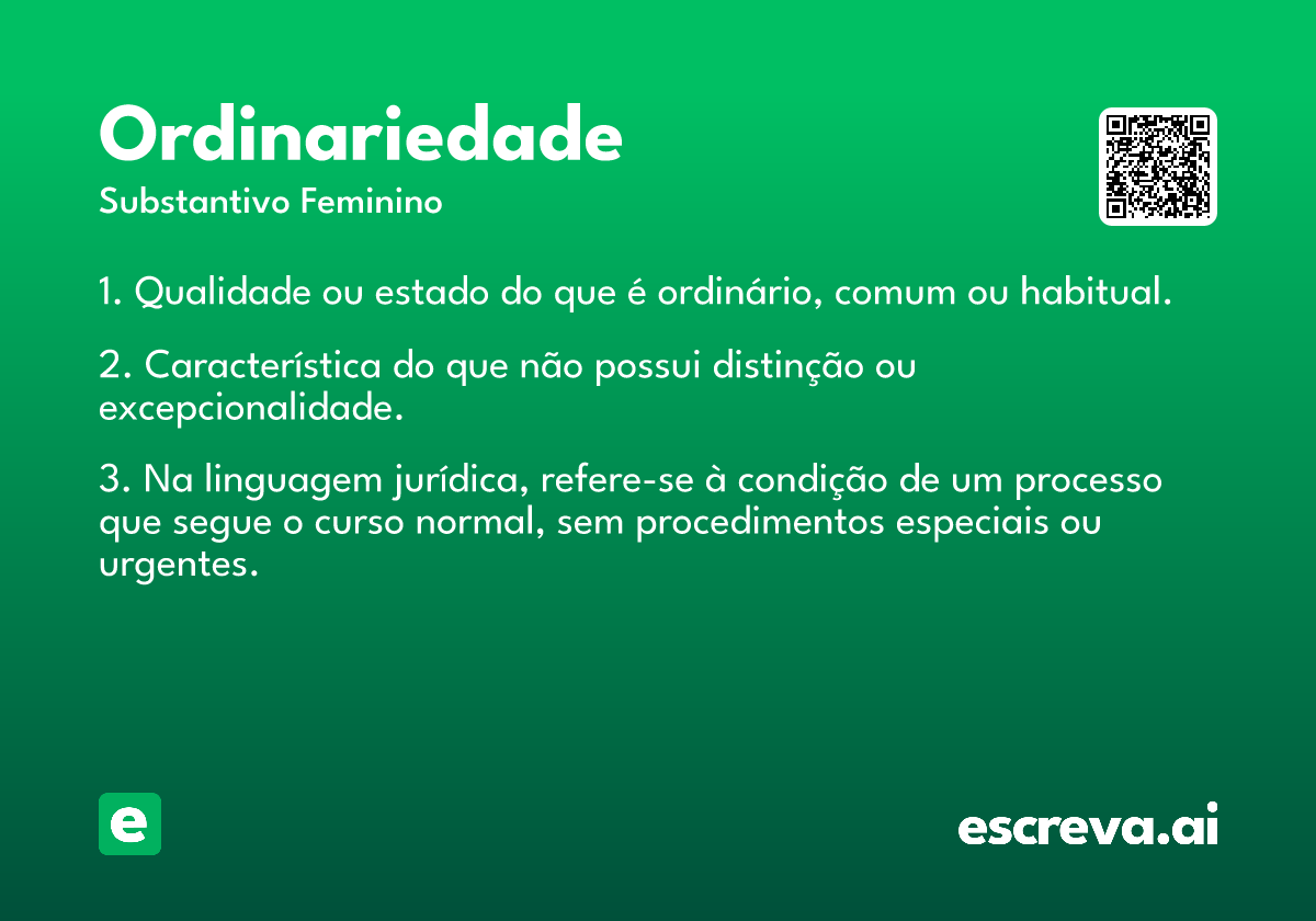 ordinariedade