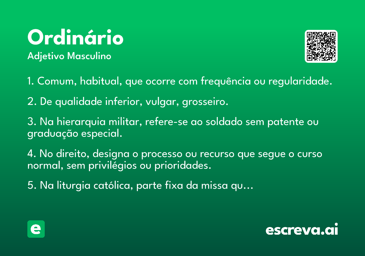ordinário