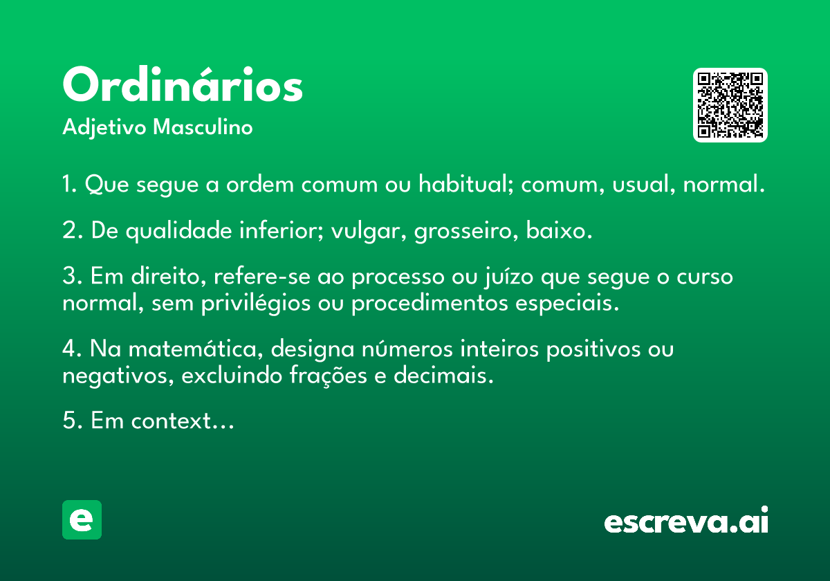 ordinários