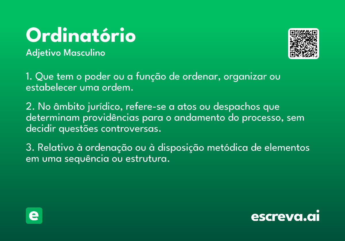 ordinatório