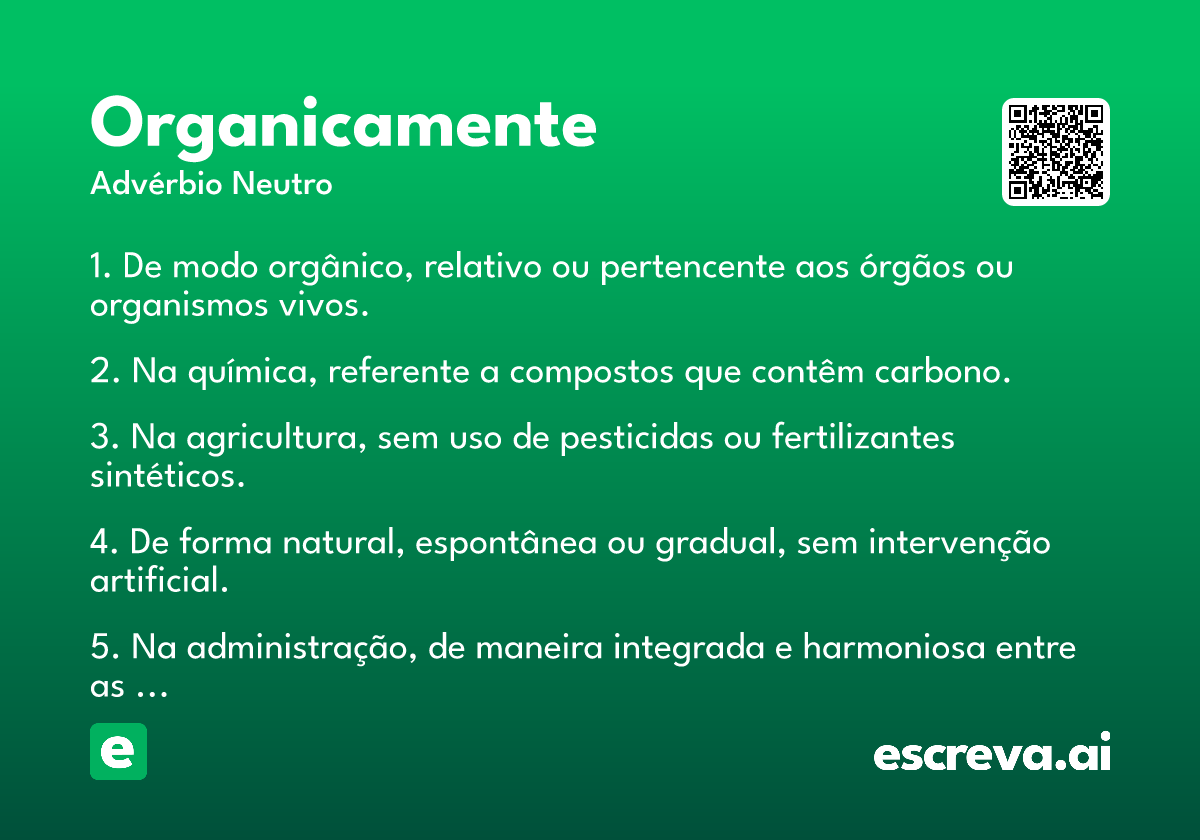organicamente