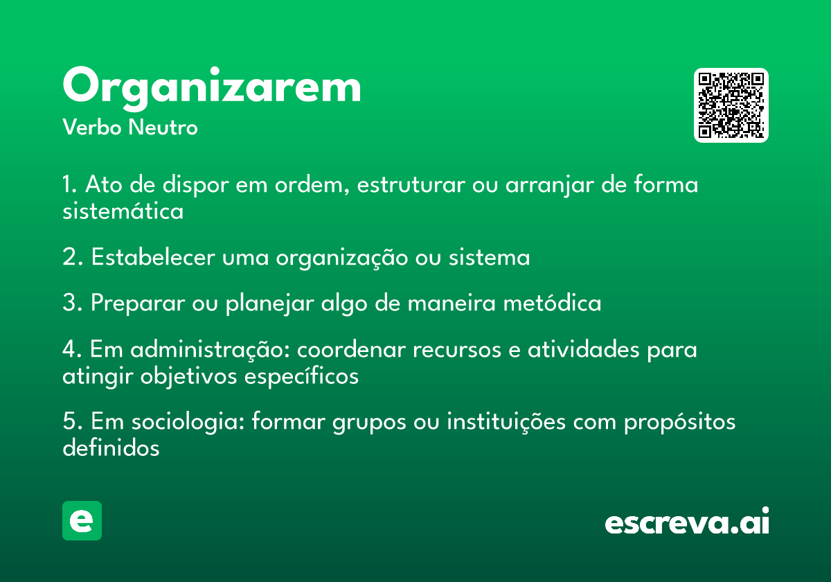 organizarem