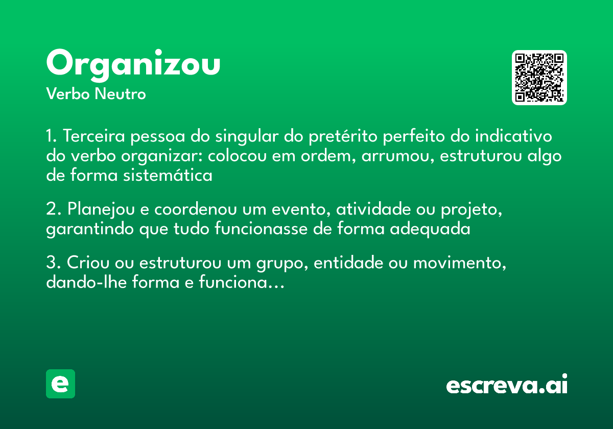 organizou
