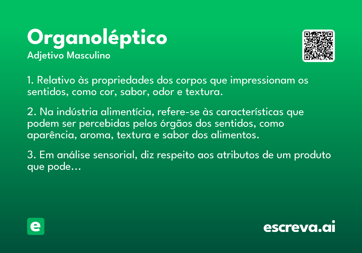 organoléptico