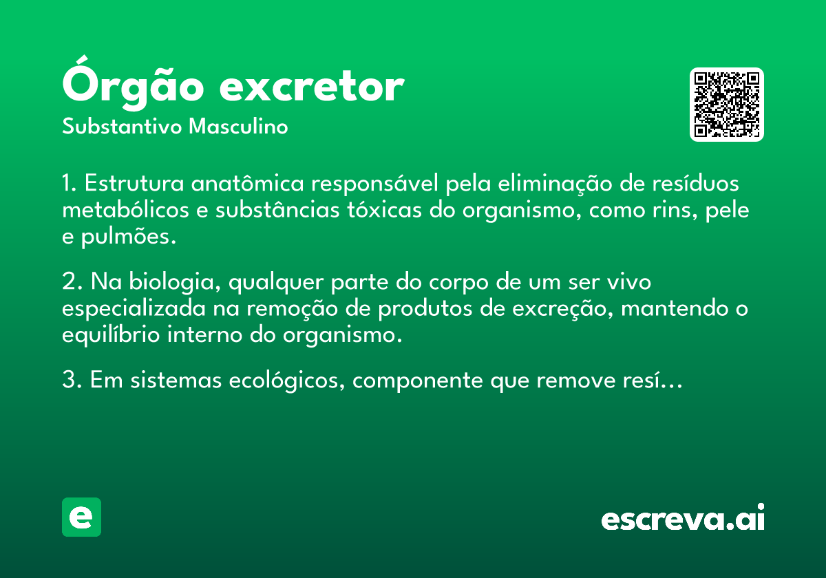 órgão excretor