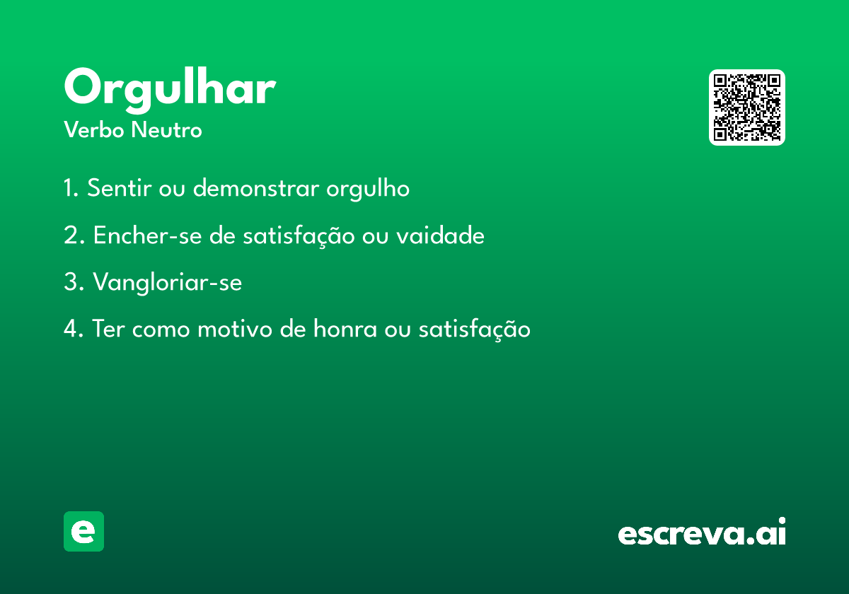 orgulhar