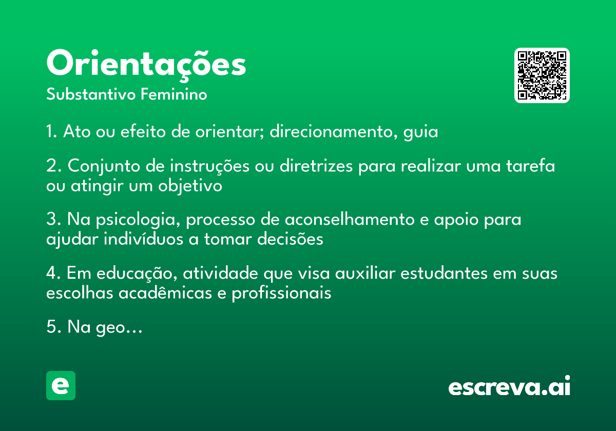 orientações