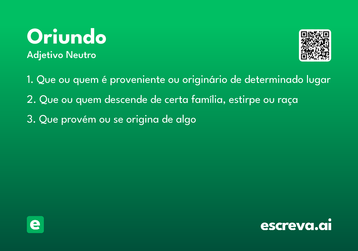 oriundo