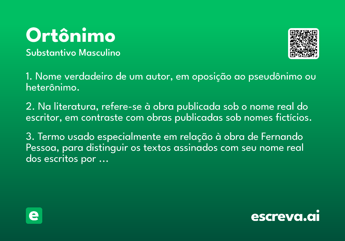 ortônimo