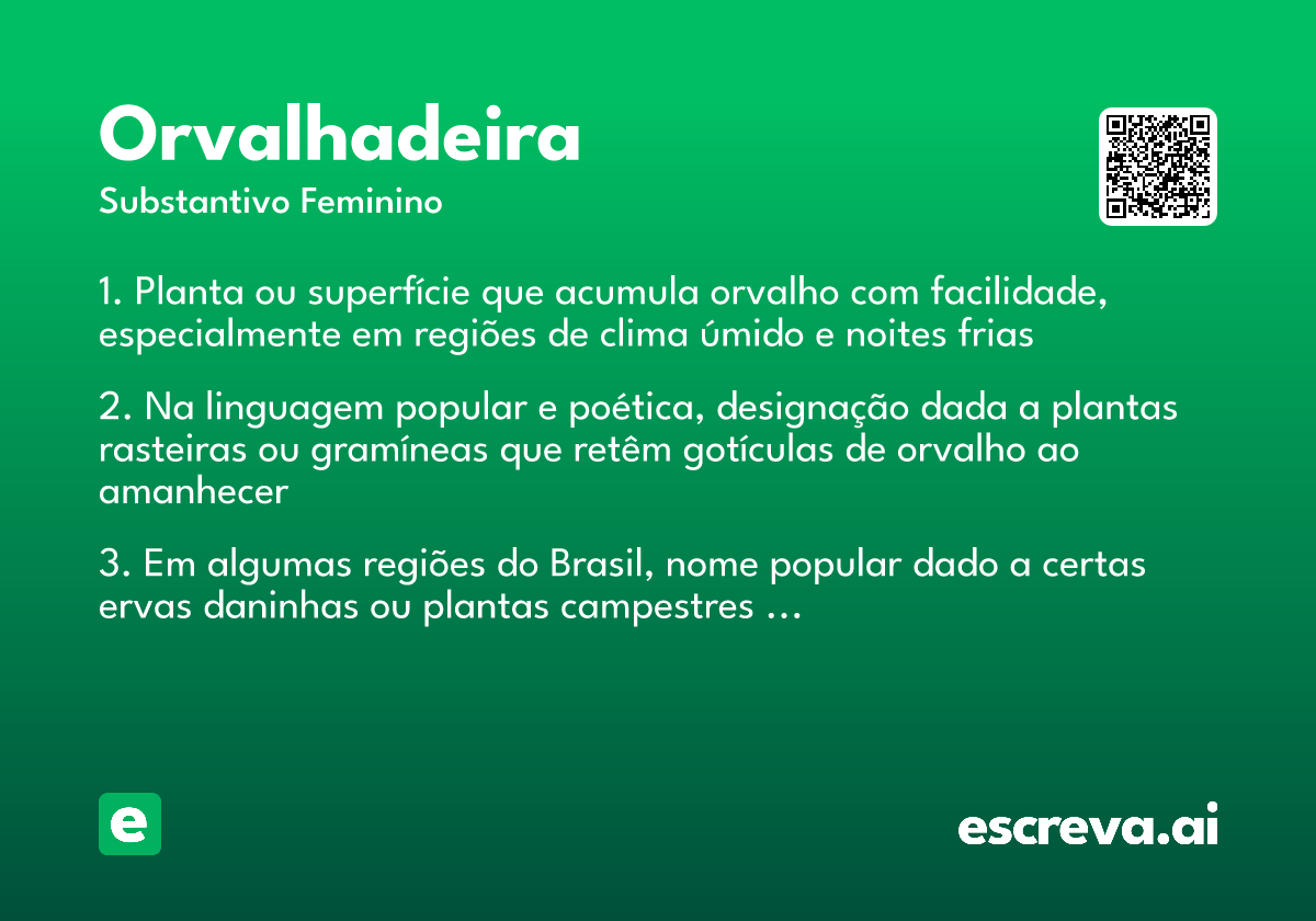 orvalhadeira