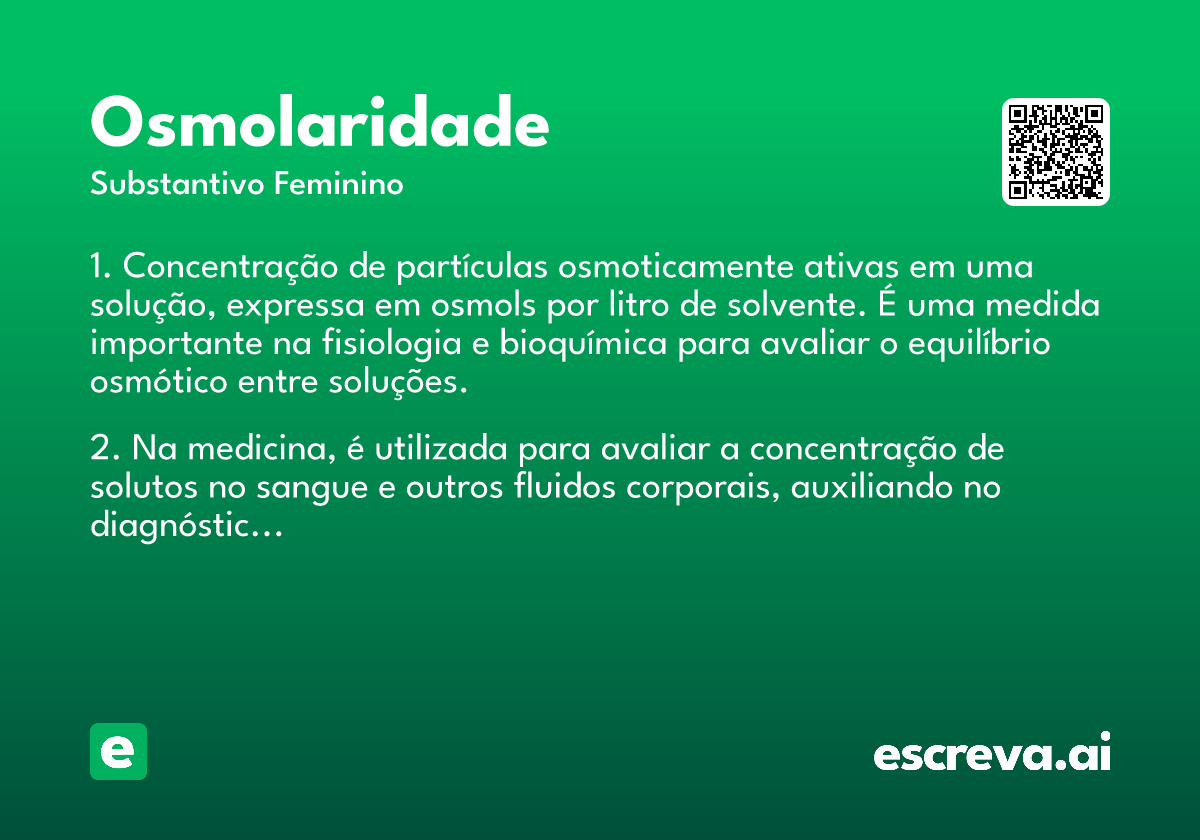 osmolaridade