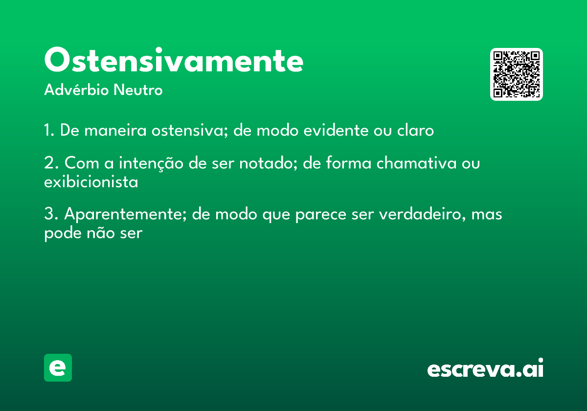 ostensivamente