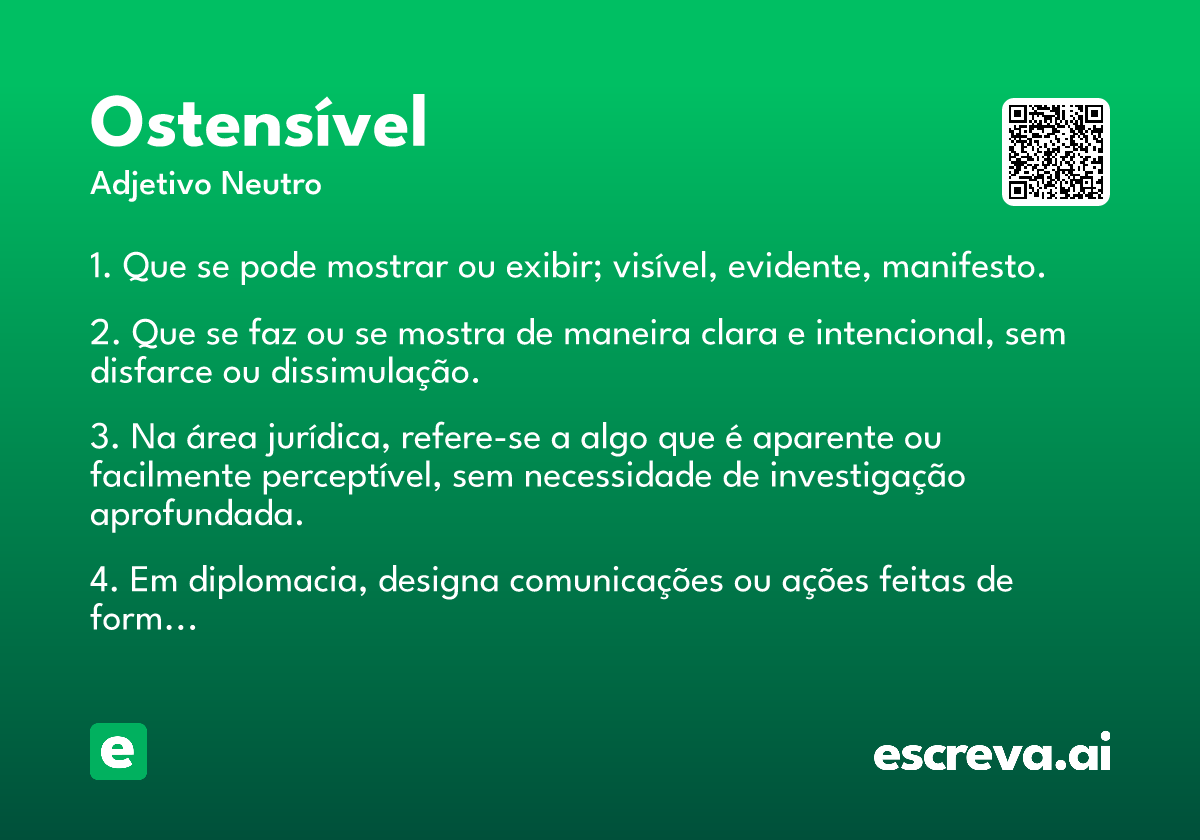 ostensível