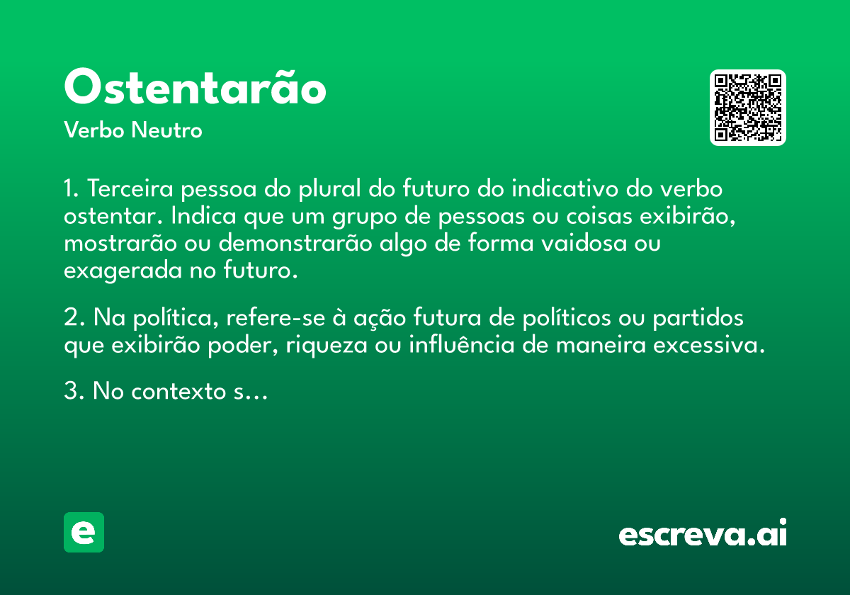 ostentarão