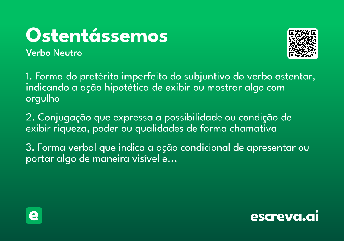 ostentássemos