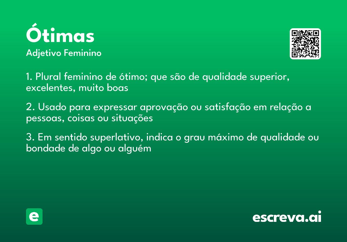 ótimas