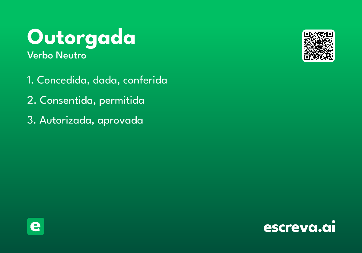 outorgada