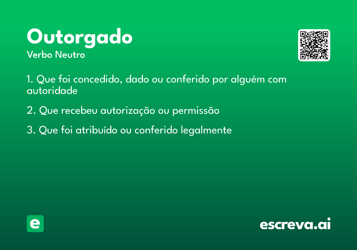 outorgado