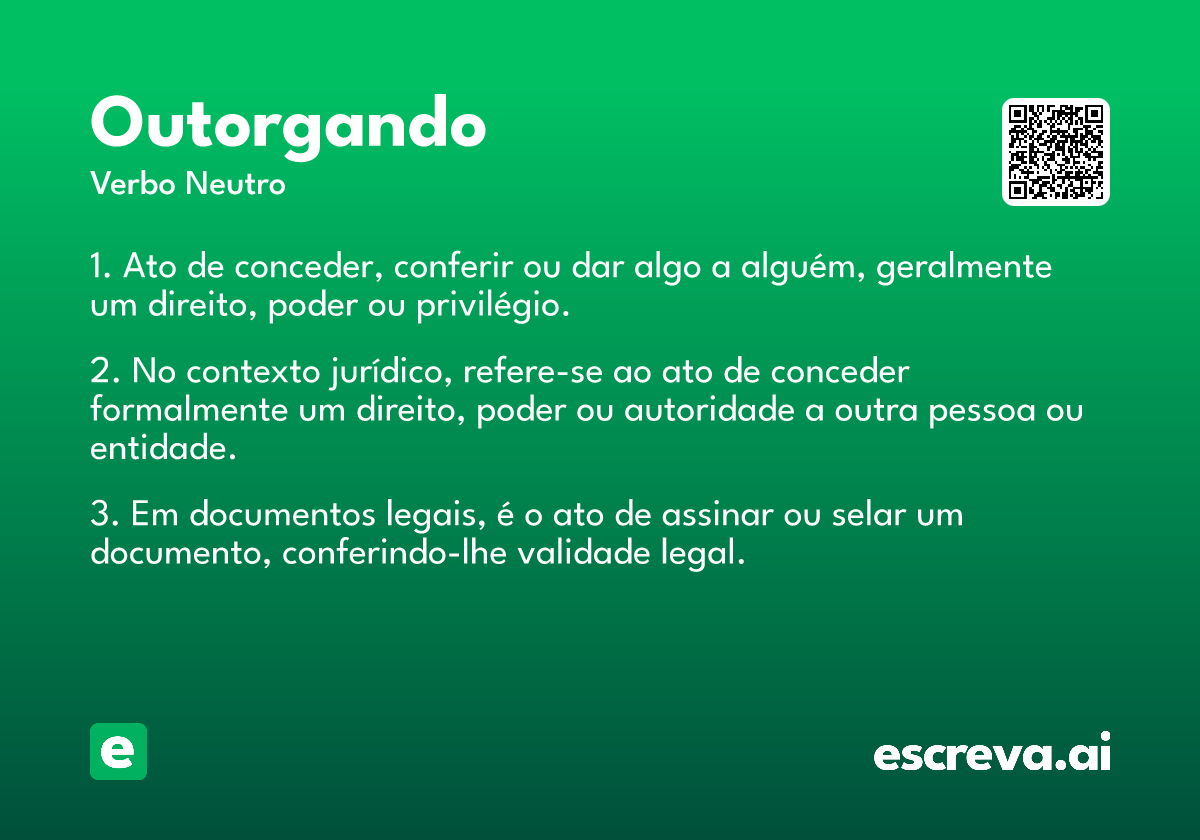outorgando