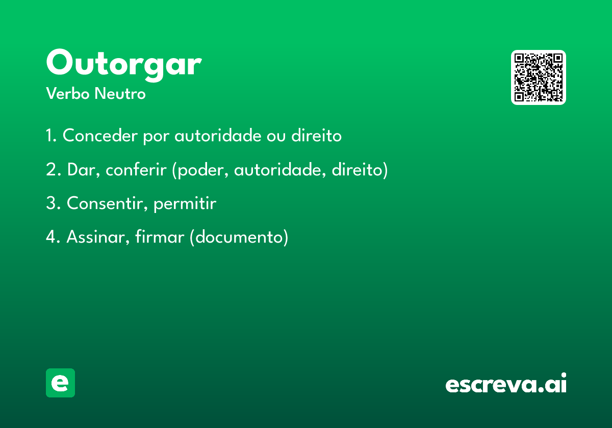outorgar