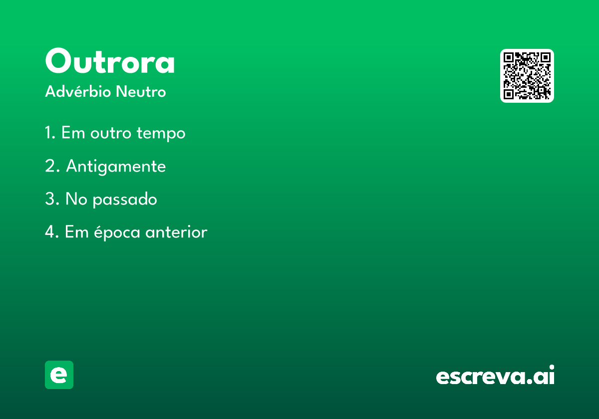 outrora
