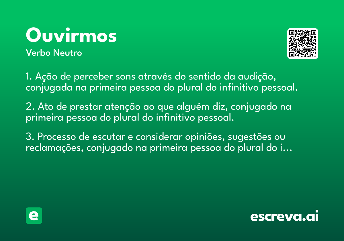 ouvirmos