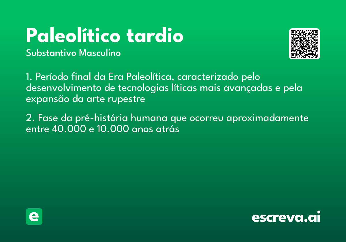 paleolítico tardio