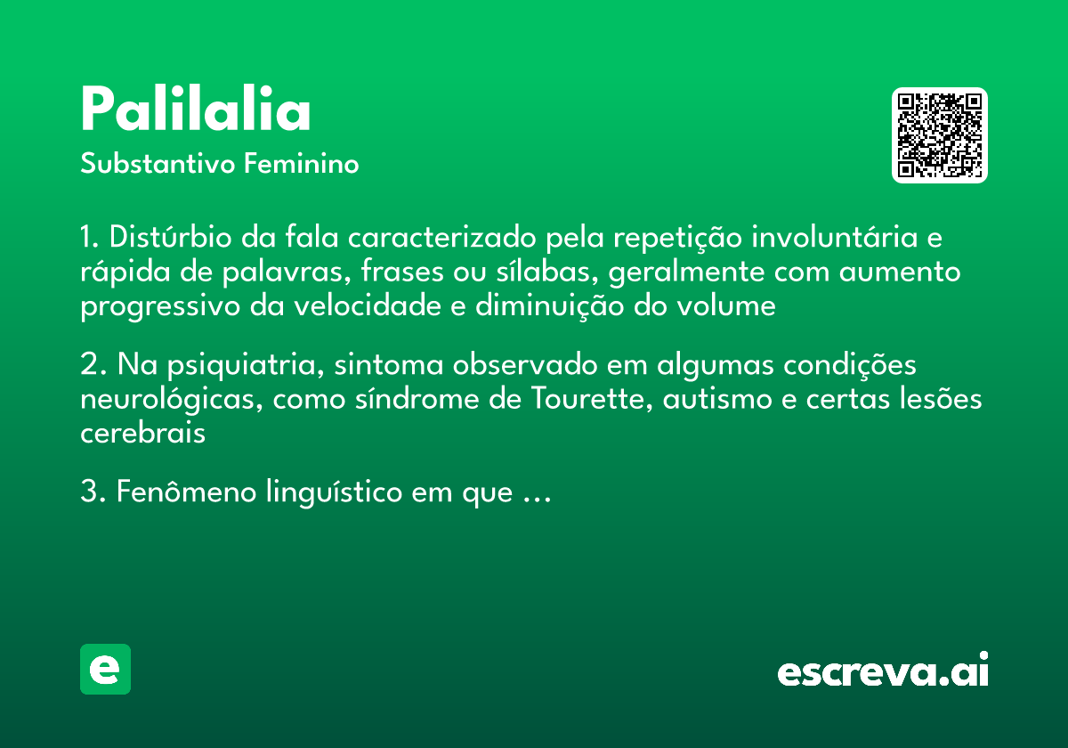 palilalia