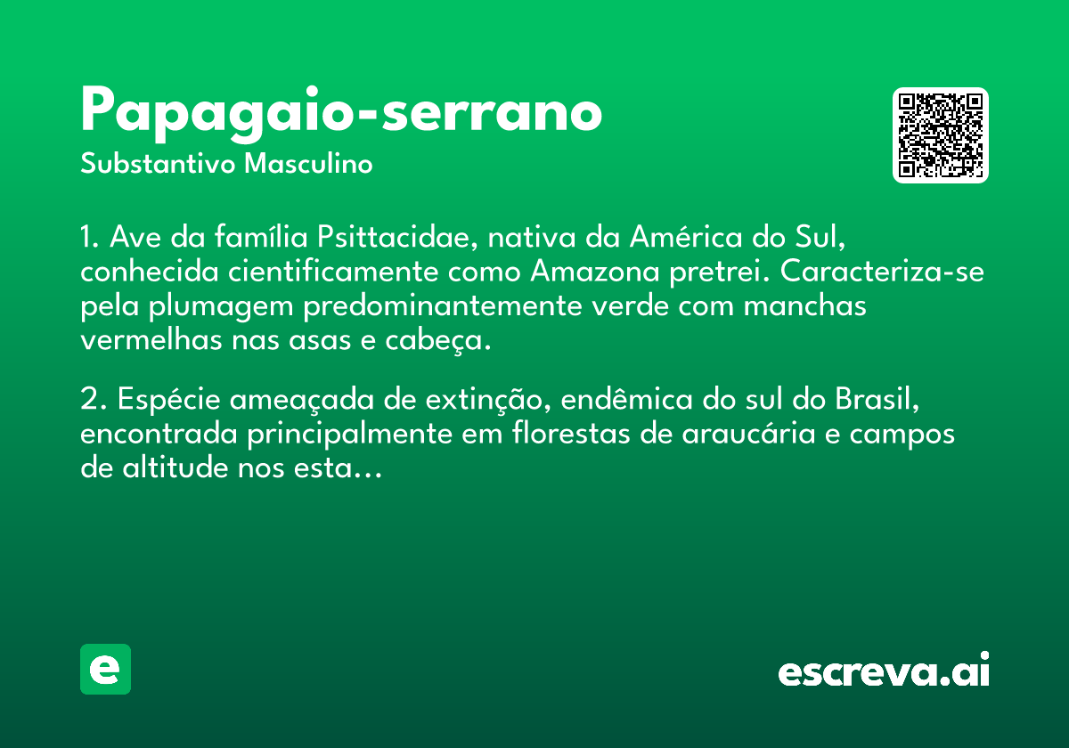 papagaio-serrano