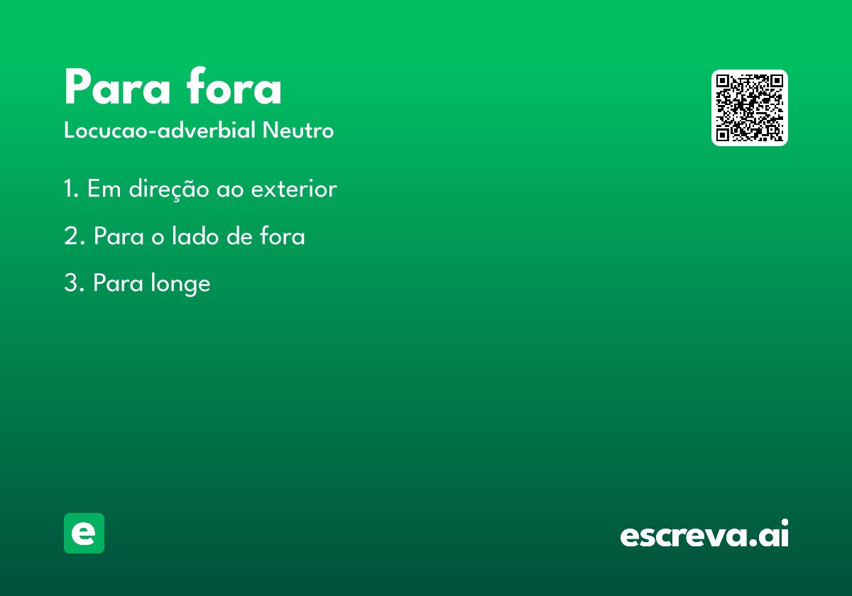 para fora