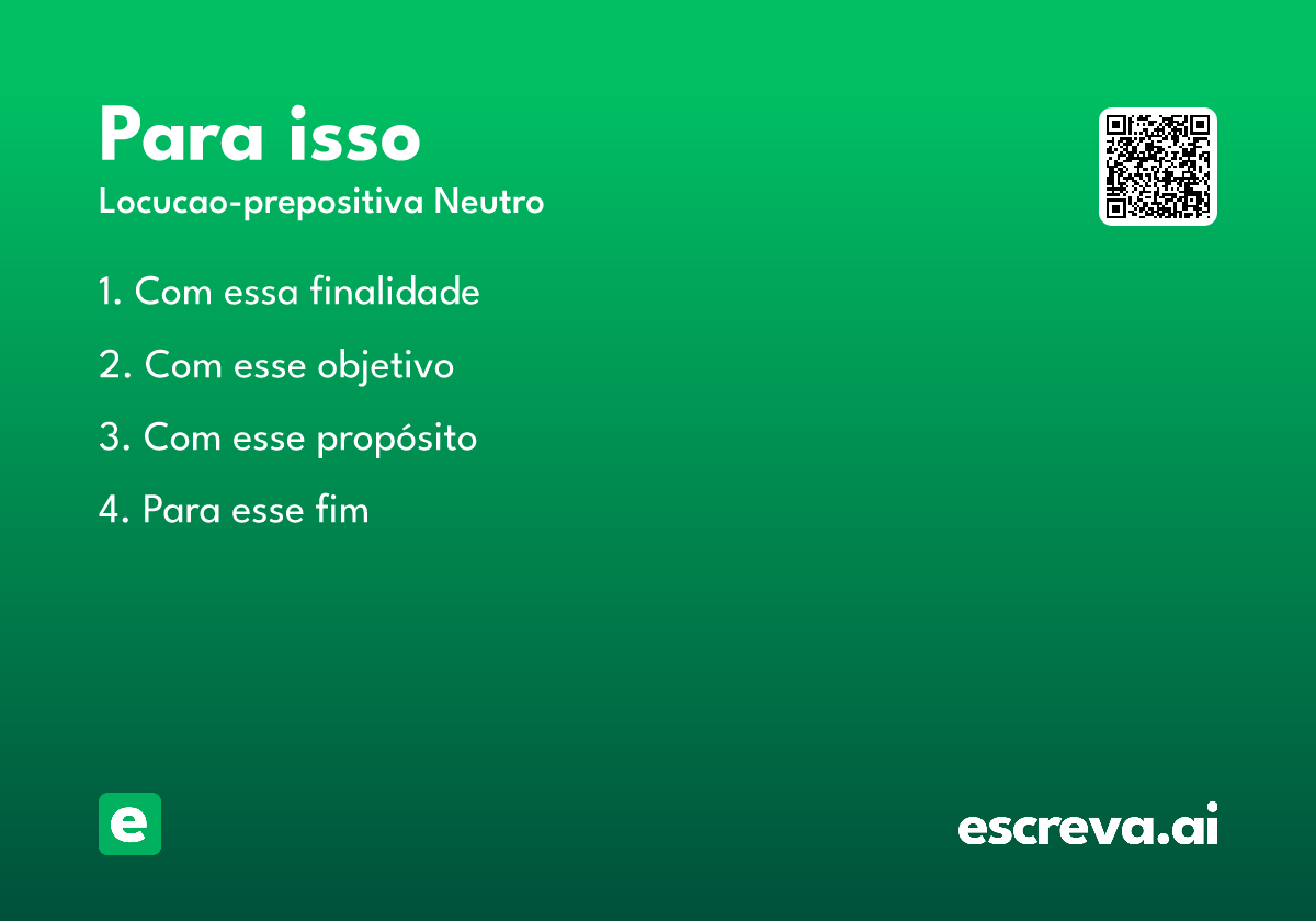 para isso