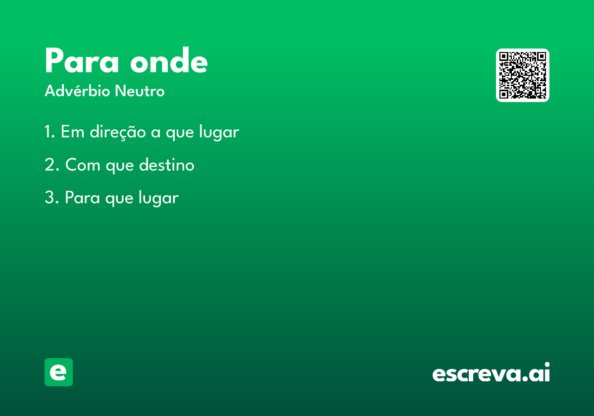 para onde