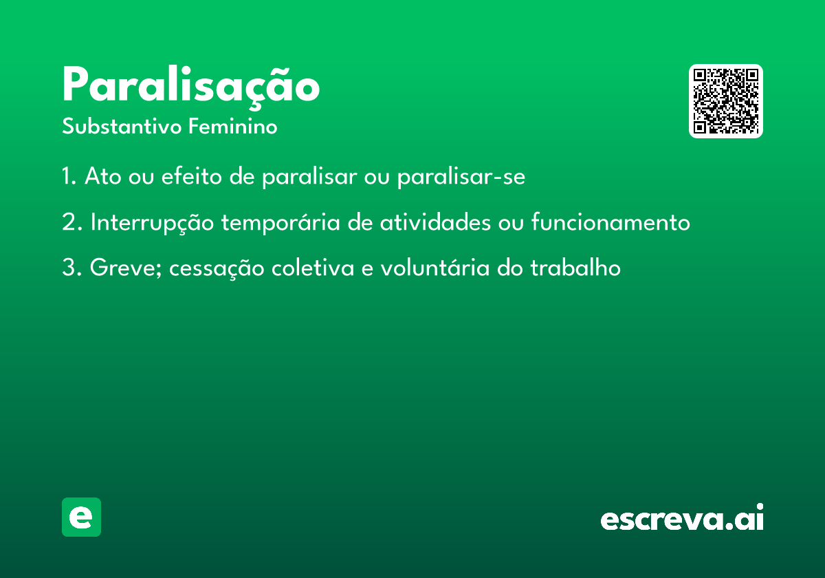 paralisação